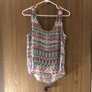 Mulicolored Print Tank